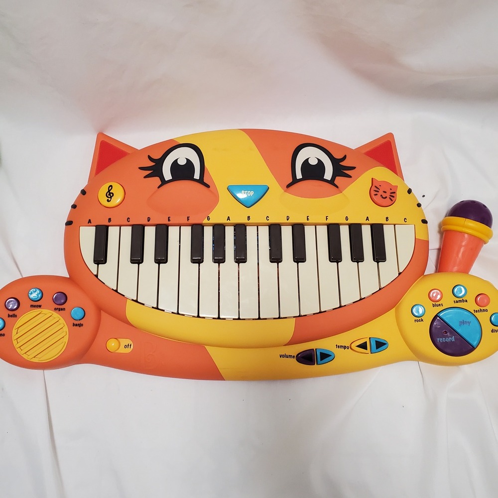 B. Toys Meowsic Cat Keyboard Piano w/ Microphone Interactive Musical Toy WORKS